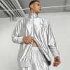 Puma T7 Metallic Men's Track Jacket In Cool Light Gray