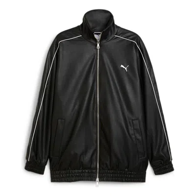 Puma T7 Pleather Track Jacket 'black'
