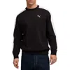 Puma T7 Relaxed Crewneck Sweatshirt In Black