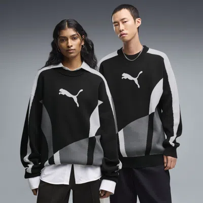 Puma T7 Relaxed Knit Sweater In Multi
