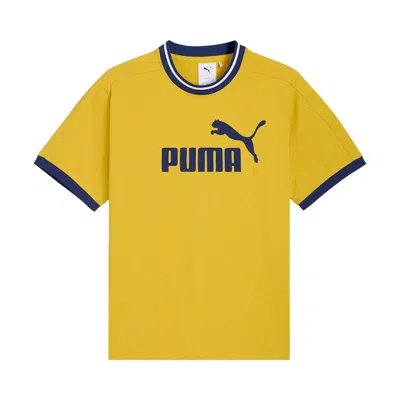 Pre-owned Puma T7 Ringer Tee 'dazzling Yellow' | Men's Size Xxl