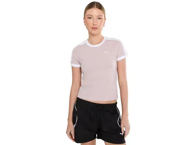 Puma T7 Slim Fit Tee Women's Workout Misty Pink: Md In Neutral