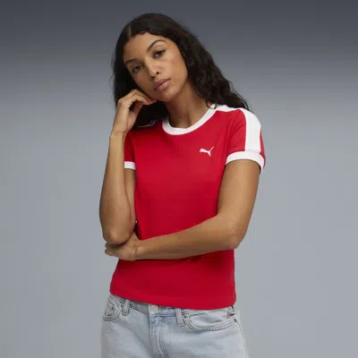 Puma T7 Slim T-shirt Women In Red