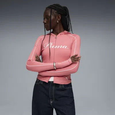 Puma T7 Street Glam Women's Hoodie In Pink