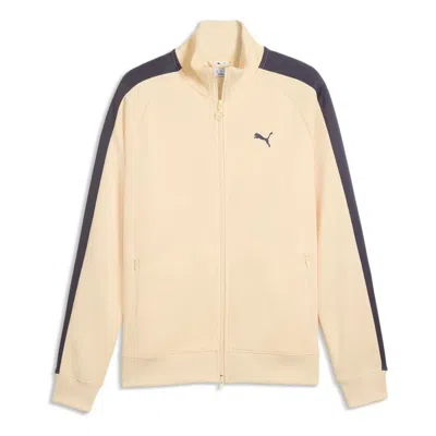 Puma T7 Track Jacket 'buttercream Inky Depths' In Yellow