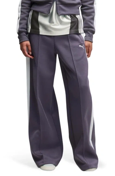 Puma T7 Wide Leg Track Pants In Gray