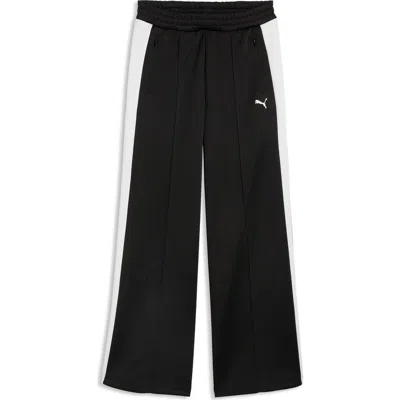 Puma T7 Wide Leg Track Pants In Animal Print