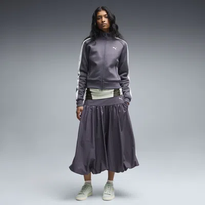 Puma T7 Women's Balloon Midi Skirt In Gray
