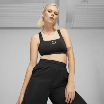 Puma T7 Women's Crop Top In Black