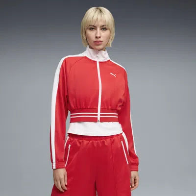 Puma T7 Women's Cropped Track Jacket In Multi