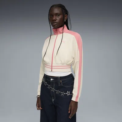 Puma T7 Women's Cropped Track Jacket In Neutral