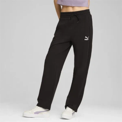 Puma T7 Women's High Waist Track Pants In Black- Black