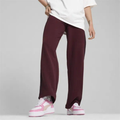 Puma T7 Women's High Waist Track Pants In Midnight Plum