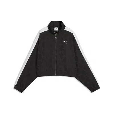 Puma T7 Women's Jacquard Track Jacket In Black
