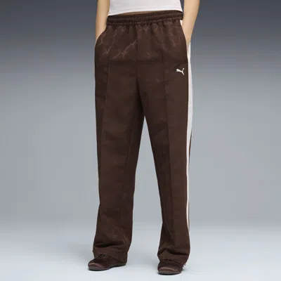 Puma T7 Women's Jacquard Track Pants In Brown
