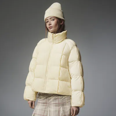 Puma T7 Women's Pleated Puffer Jacket In Yellow