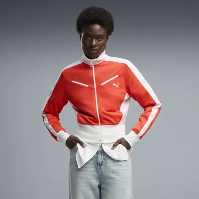 Puma T7 Women's Retro Track Jacket In Red