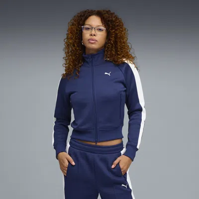 Puma T7 Women's Short Track Jacket In Blue
