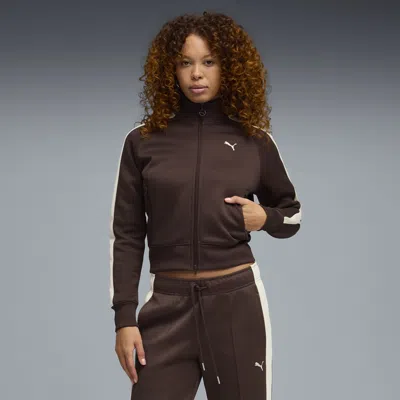 Puma T7 Women's Short Track Jacket In Brown