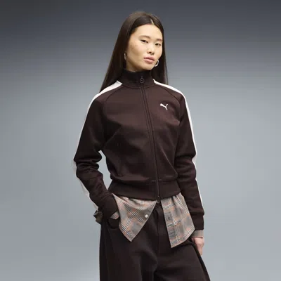Puma T7 Women's Short Track Jacket In Brown