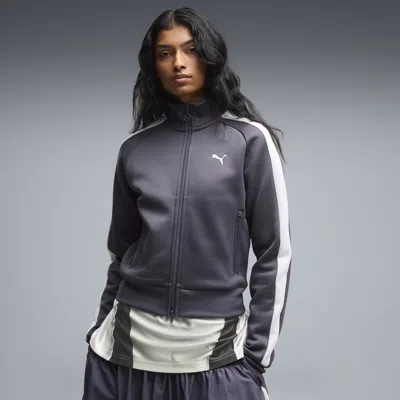 Puma T7 Women's Short Track Jacket In Gray