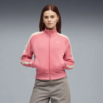 Puma T7 Women's Short Track Jacket In Pink