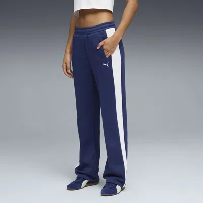 Puma T7 Women's Straight Track Pants In Blue