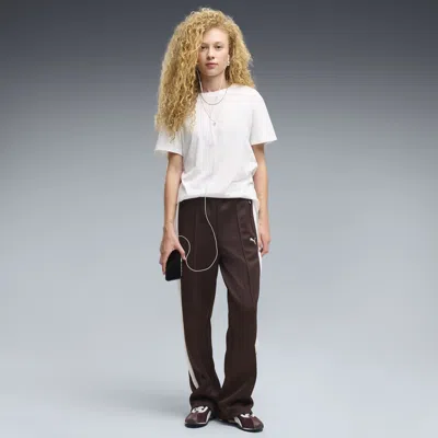 Puma T7 Women's Straight Track Pants In Brown