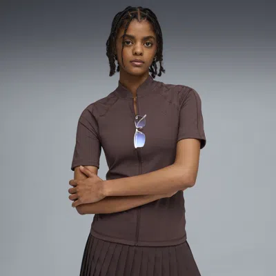 Puma T7 Women's Tight T-shirt In Brown