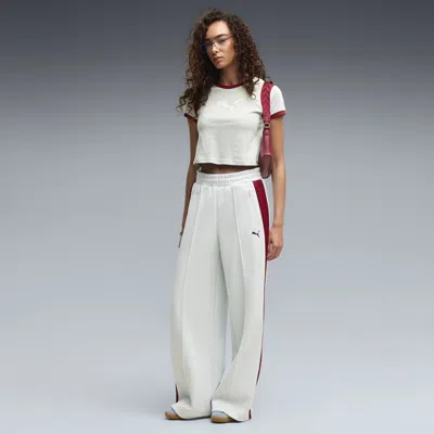 Puma T7 Women's Wide Leg Pants In Green