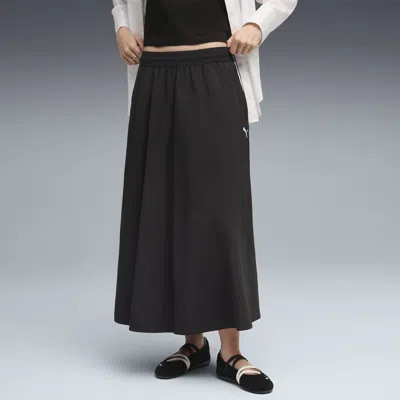 Puma T7 Woven Midi Skirt Women In Black