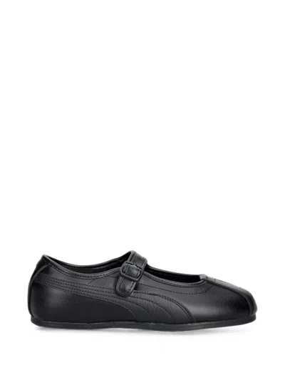 Puma Tacklette Buckle-strap Ballet Flats In Black