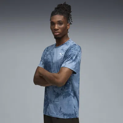 Puma Tad Essentials Aop T-shirt Men In Blue