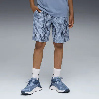 Puma Kids' Tad Essentials Aop Woven Shorts Youth In Blue