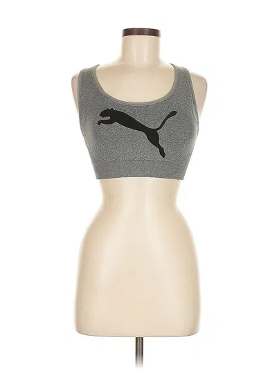 Pre-owned Puma Tank Top Gray Strapless Neckline Tops