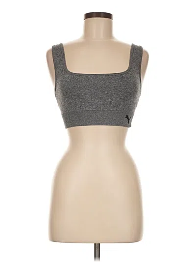 Pre-owned Puma Tank Top Gray Strapless Neckline Tops