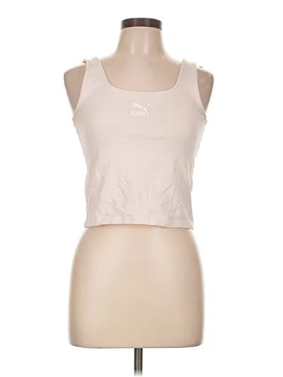 Pre-owned Puma Tank Top Pink Halter Neckline Tops