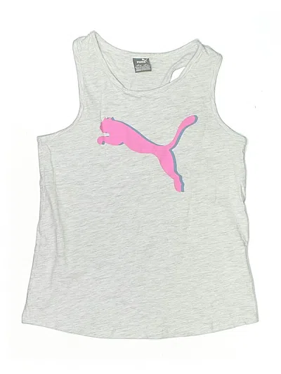 Pre-owned Puma Kids' Tank Top Silver Halter Neckline Tops