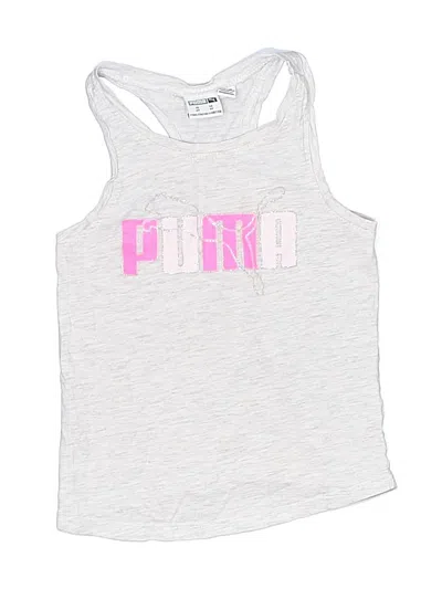 Pre-owned Puma Kids' Tank Top Silver Halter Neckline Tops
