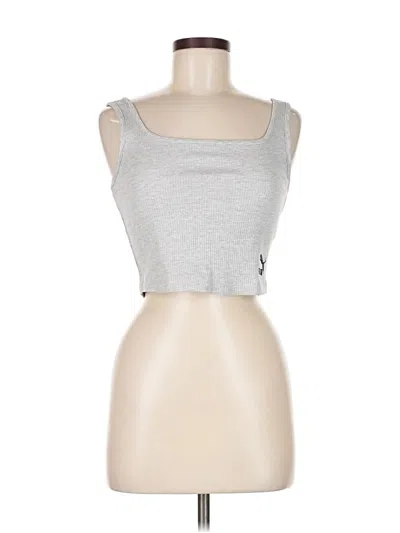 Pre-owned Puma Tank Top Silver Strapless Neckline Tops