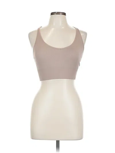 Pre-owned Puma Tank Top Tan Halter Neckline Tops In Brown