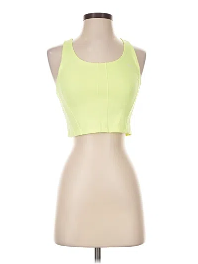Pre-owned Puma Tank Top Yellow Halter Neckline Tops
