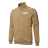Puma Tape French Terry Full-zip Sweatshirt 'brown' In Neutral
