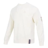 Puma Team Badge Crew Sweater 'beige' In White