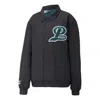 Puma Team Bomber Button Down Jacket 'black' In Multi