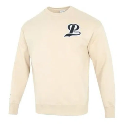 Puma Team Crew Logo Sweatshirt 'beige' In Neutral
