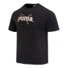 Puma Team Graphic Shirt 'black' In Blue