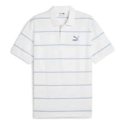 Puma Team Polo Shirt 'white Blue'