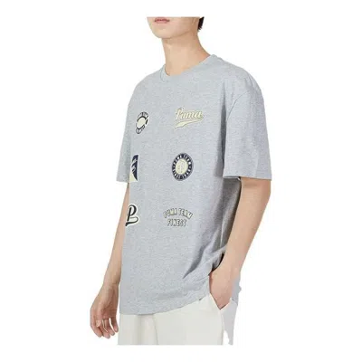 Puma Team Statement Short Sleeve 'grey' In Brown