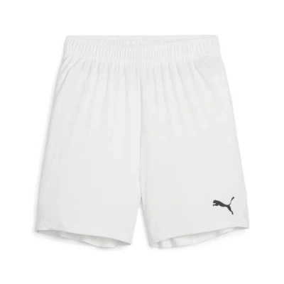 Puma Teamgoal Big Kids' Soccer Shorts In White- Black